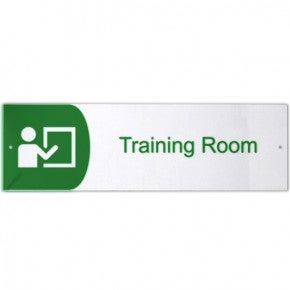 Training Room Icon Acrylic Print Sign - 3" x 10"