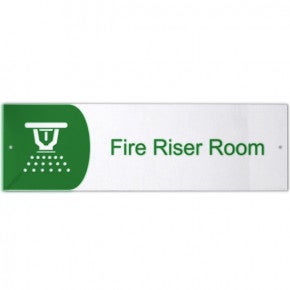 Fire Riser Room Icon Acrylic Print Sign - 3" x 10"