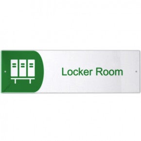 Locker Room Icon Acrylic Print Sign - 3" x 10"