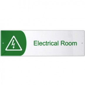 Electrical Room Icon Acrylic Print Sign - 3" x 10"