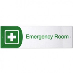Emergency Room Icon Acrylic Print Sign - 3" x 10"