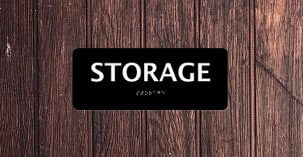 storage sign