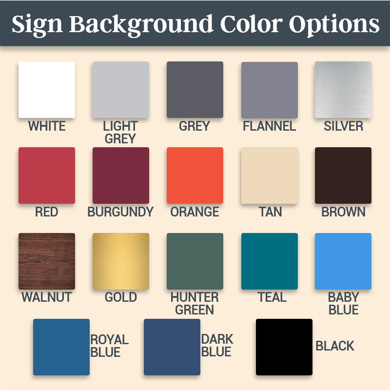 Infographic For ADA Sign Background Color Options 