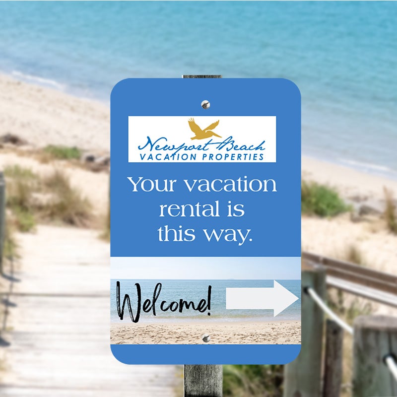 Custom Aluminum Sign For A Vacation Rental