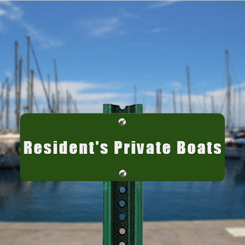 Custom Aluminum Sign For Resident's Private Boats
