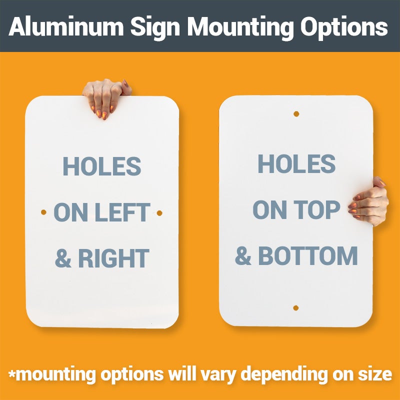 Aluminum Sign Mounting Options Infographic