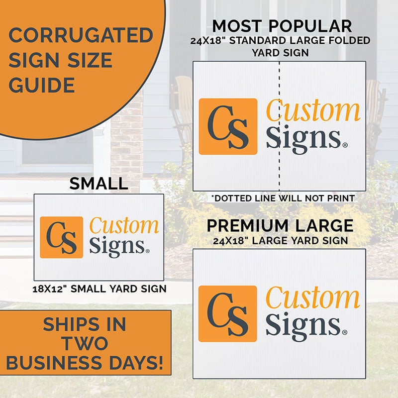 Size Guide For Custom Yard Signs