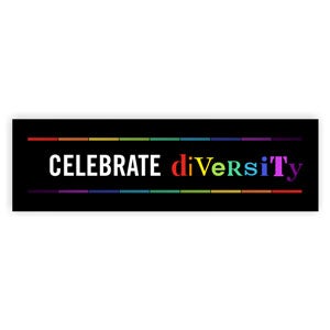 celebrate diversity bumper sticker