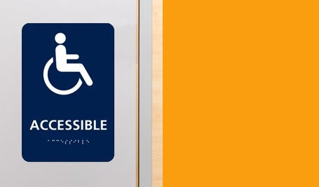 handicap sign on wall