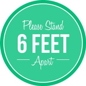 Please Stand 6ft Apart Floor Decal