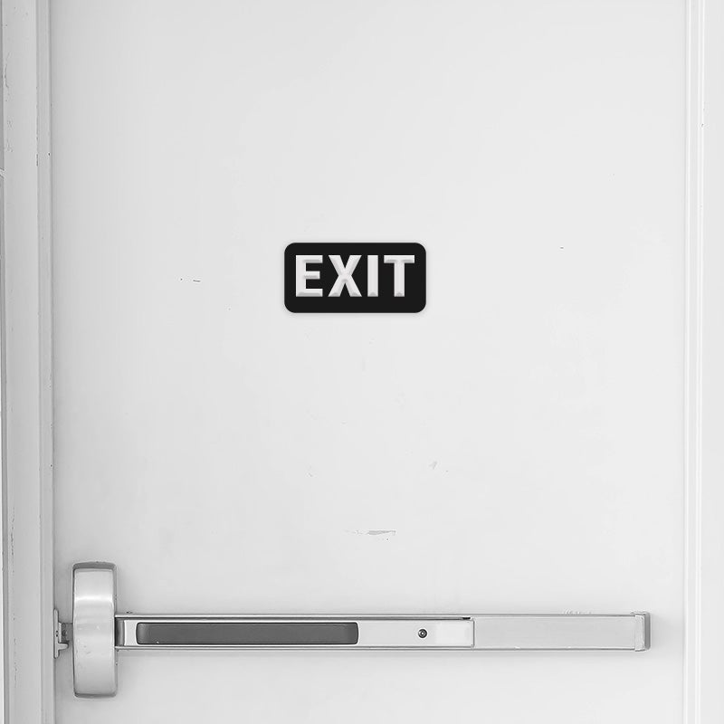 Black 2 by 4 Sign That Says Exit
