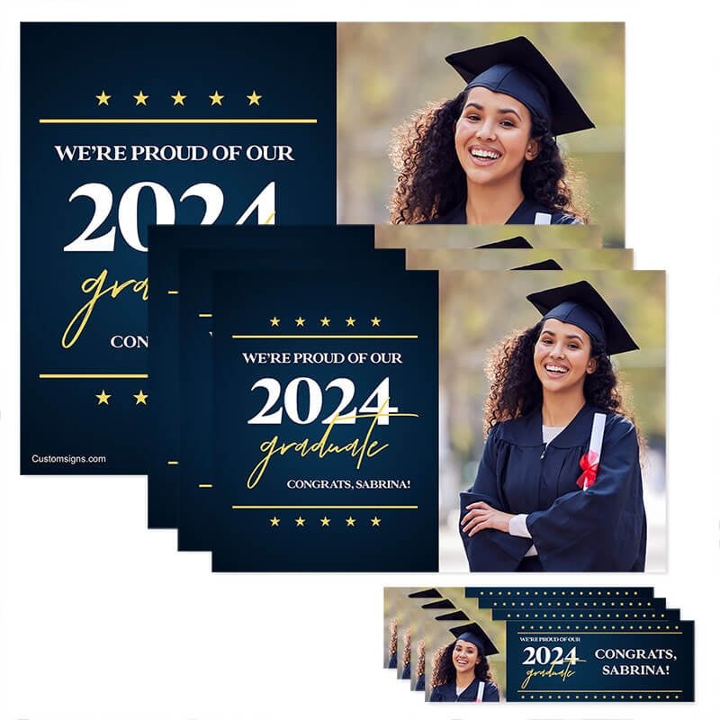 Family Pack Graduation Bundle With Yard Signs and Bumper Stickers