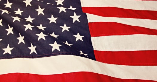 Zoomed in Portion of the American Flag