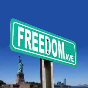 Freedom Ave Street Sign