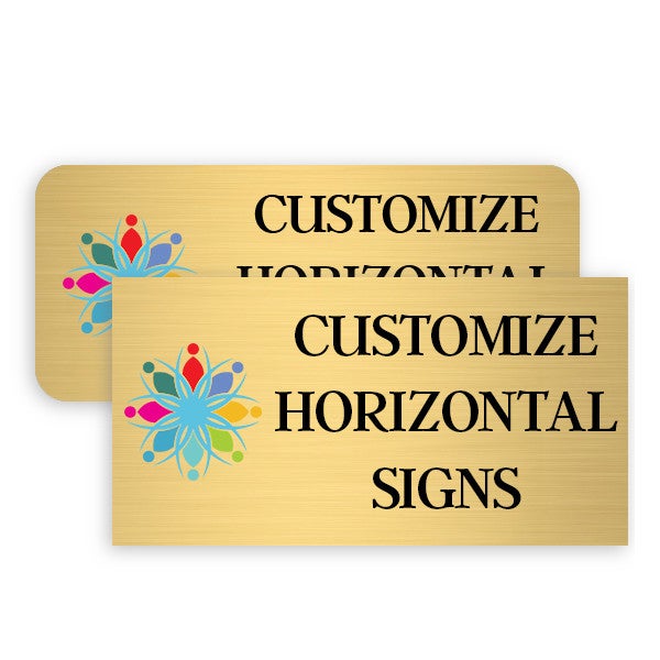 Horizontal Full Color Brass Signs