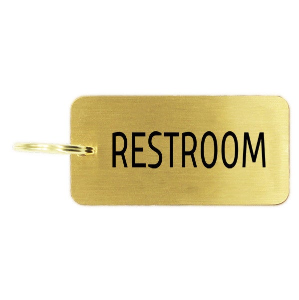 Men/Women Restroom Brass Key Chain