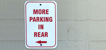 More Parking in Rear Sign