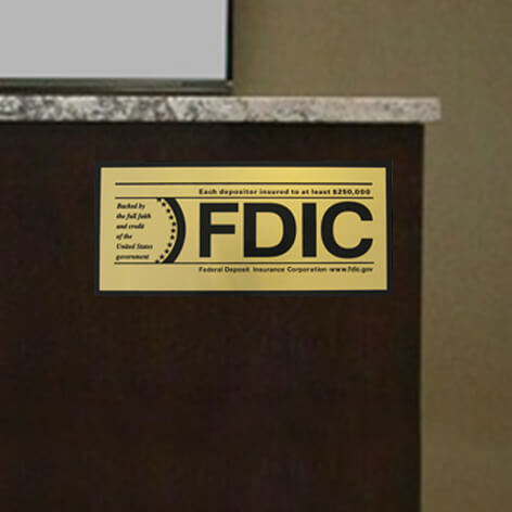 FDIC Signs & Plates