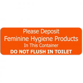 Feminine Hygiene Products Engraved Plastic Sign | 1" x 3"