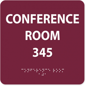 Conference Room ADA with Braille Sign