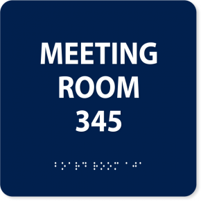 Meeting Room ADA with Braille Sign