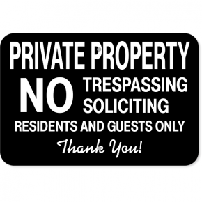 Residents & Guests Only Aluminum Sign | 12" x 18"