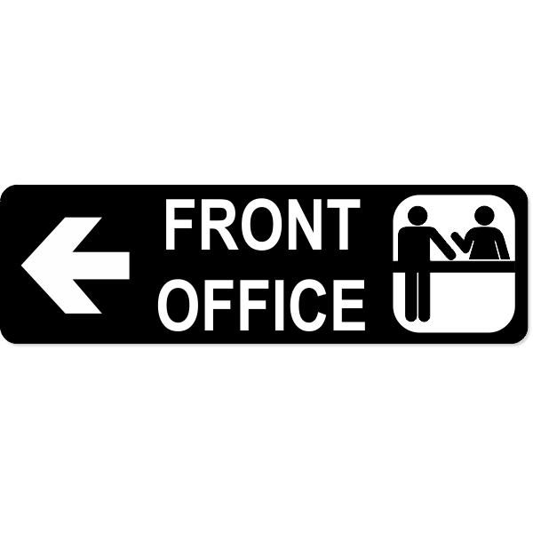 Front Office Left Sign