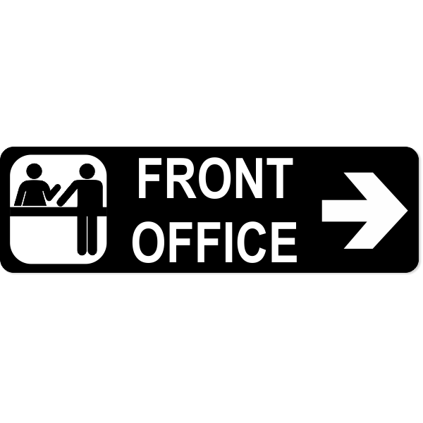Front Office Right Sign