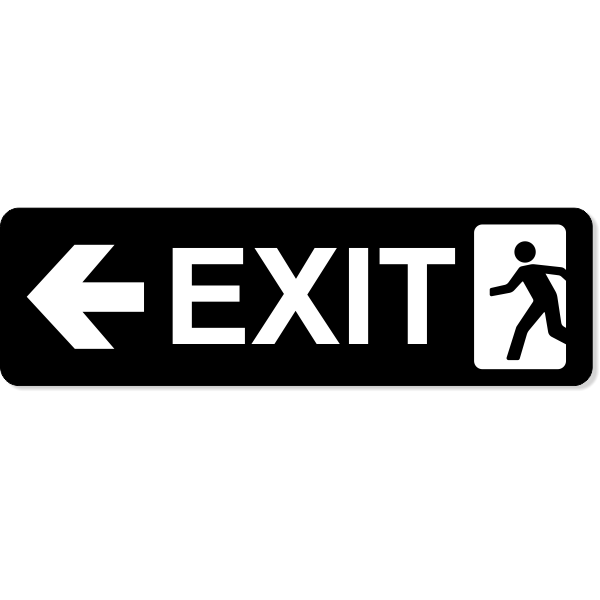 Exit Left Sign