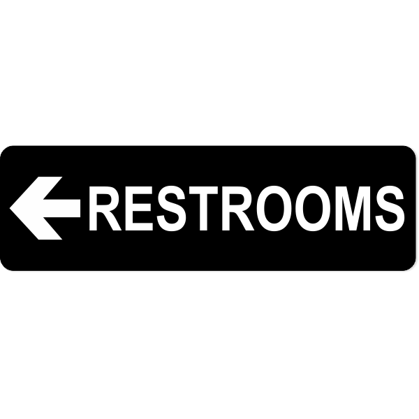 Restroom Left Sign