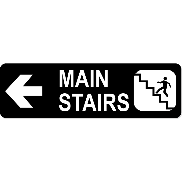 Stairs Left Sign