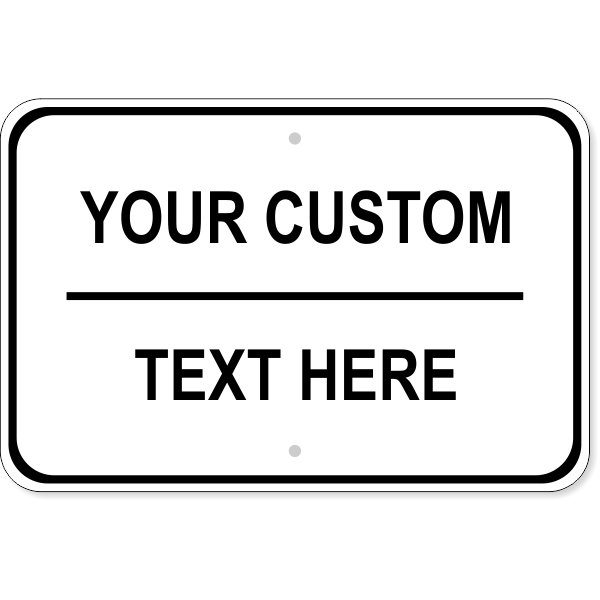 Custom Text Wide Sign | 12" x 18"
