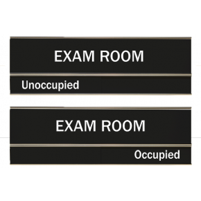 Black Exam Room Slider Sign