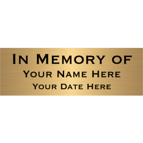 In Memory Of Brass Plates | 2" x 6"