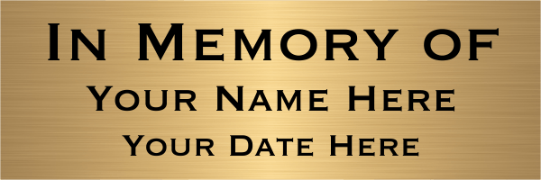 In Memory Of 2" x 6" Brass Plates