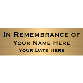 In Remembrance Of Brass Plates | 2" x 6"