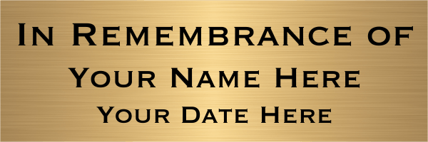In Remembrance Of 2" x 6" Brass Plates