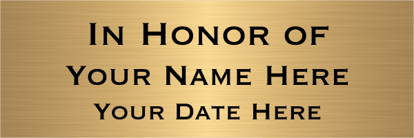 In Honor Of 2" x 6" Brass Plates