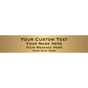 Custom Four Line Brass Plaque