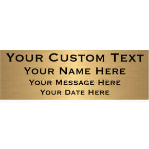 Extra Large 4 Line Custom Brass Sign