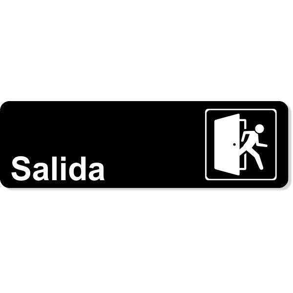 Spanish Exit Icon Sign