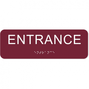 Entrance ADA Sign with Braille | 2" x 6"