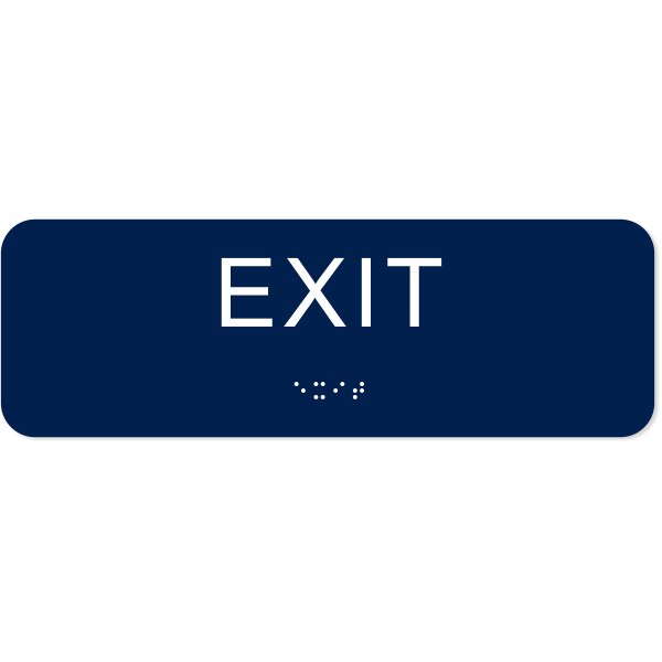 Exit ADA Sign with Braille | 2" x 6"
