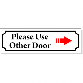 Color Use Other Door Sign