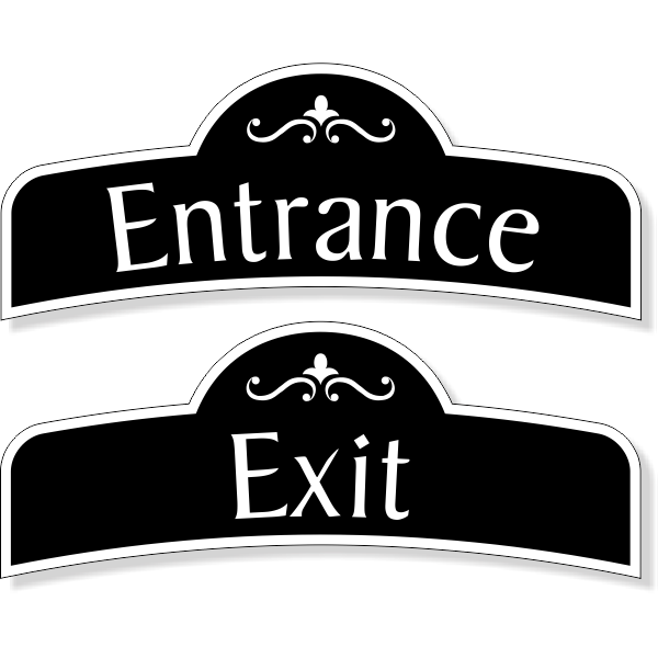 Enter / Exit Decorative Decal Set