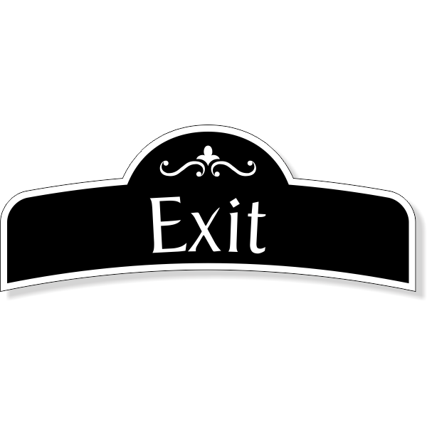Decorative Exit Decal  3" x 8"