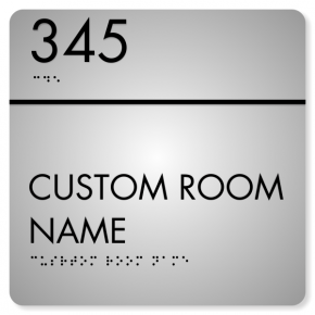 Room Name and Number ADA Sign | 8" x 8"
