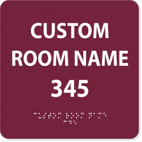 ADA Room Sign with Braille