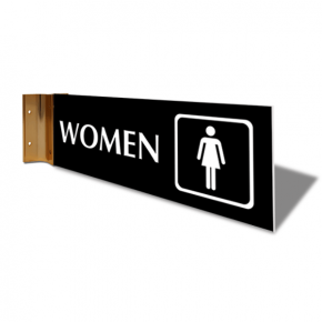 Women's Room Icon Corridor Sign | 4" x 12"