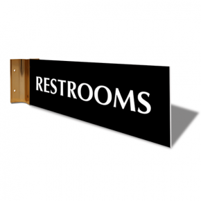 Restrooms Corridor Sign | 4" x 12"